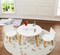 UTEX Kids Wood Table and Chair Set, Kids Play Table with 2 Chairs,3 Pieces Kids Round Table for Toddlers, Girls, Boys,White