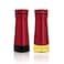 Aelga Red Oil And Vinegar Dispenser Set - 2 Pack Oil Dispenser Bottle for Kitchen with No-Drip- Red Kitchen Decor and Accessories for Home Restaurants Weddings