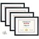 Giftgarden Black 8.5 x 11 Picture Frame with Mat, 10x12 Frame Matted to 8.5x11 Award Certificate Document Photo, Wall or Tabletop Display, Set of 4