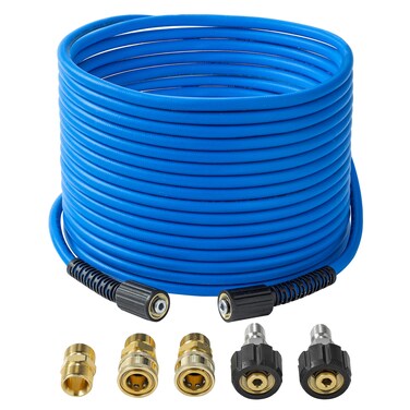 FIXFANS Pressure Washer Hose &ndash; 1/4" X 50 FT High Power Washer Extension Hose &ndash; Kink &amp; Wear Resistant High Pressure Hose for Replacement &ndash; Compatible with M22 Fittings &ndash; 3600PSI