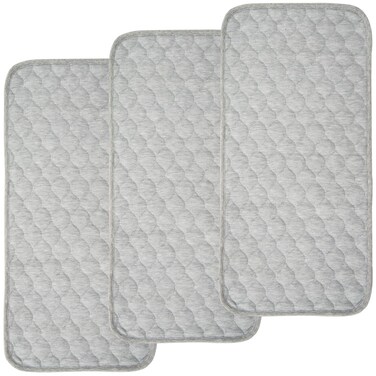 BlueSnail Quilted Thicker Waterproof Changing Pad Liners 3 Count(Gray 13&rdquo; x 27&rdquo;)