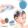 ERSIQI Toddler Hair Brush Baby Bath Brush Scalp Massager Shampoo Brush Cradle Cap Comb Head Scrubber Newborn Bath Essentials Baby Registry Items (Blue)