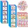 35 Pieces Visual Schedule Cards for Kids Routine Cards Home Chore Chart Routine Cards Autism Learning Materials with 35 Pieces Hook and Loop Dots for Kids, Classroom School (Cute Style, Blue)