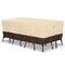 Arcedo Waterproof Patio Furniture Set Cover, Rectangular Dining Table and Chairs Cover, Heavy Duty Outdoor Furniture Cover for Sectional Conversation Set, 88&#39;&#39; x 62&#39;&#39; x 28&#39;&#39;H, Beige &amp; Brown