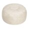Thgonwid Unstuffed Moroccan Ottoman Pouf Cover, Ottoman Footstool Storage Solution, Bean Bag Chair, Foot Rest, Ivory White