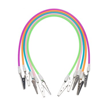 ASUNFO 5 Pcs Dental Bib Clips Silicone Dentist Bib Holder Clip with Colorful Silicone Lanyard and Stainless Steel Clip for Adult Kids Baby