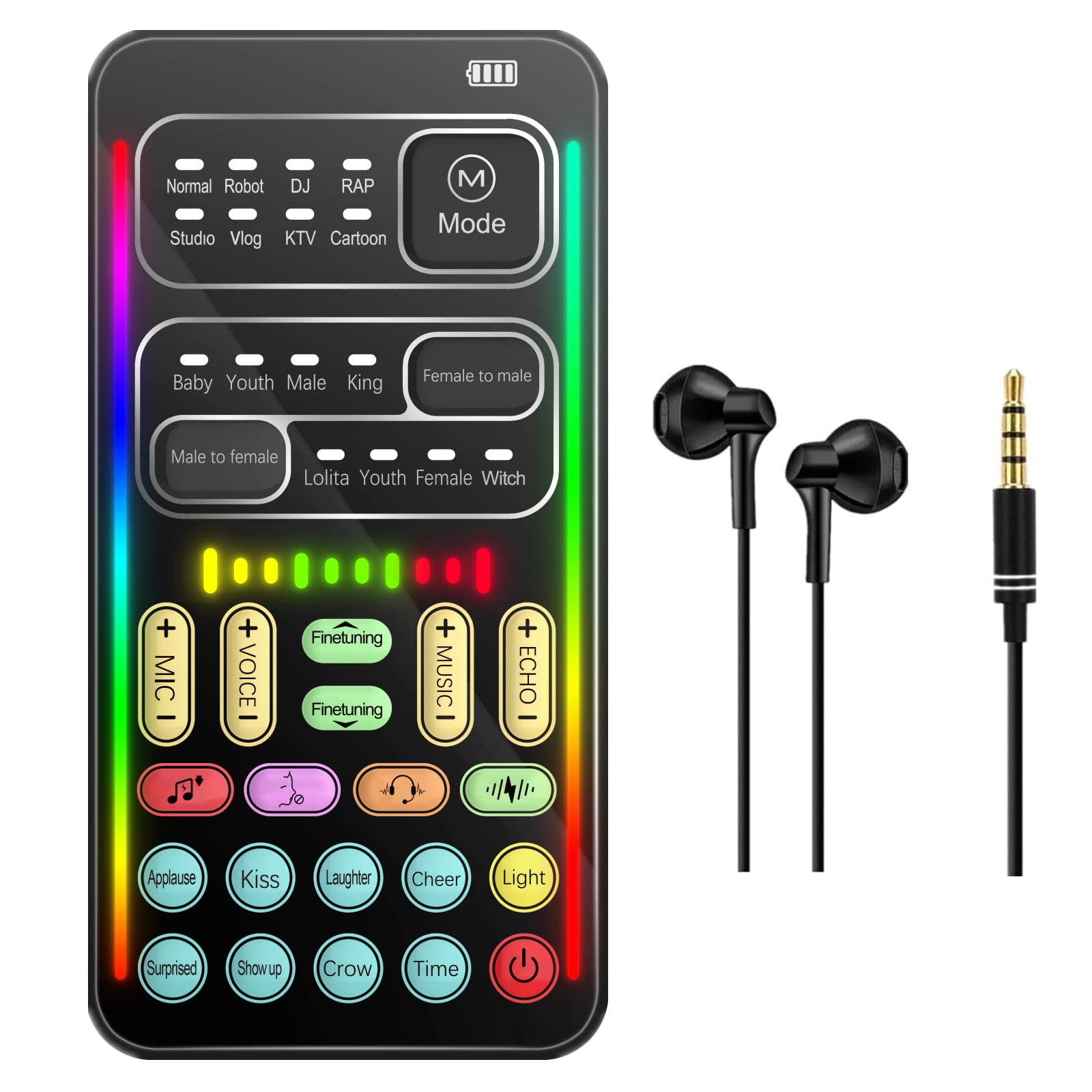 إس كاي توم Sktome Portable Voice Changer 2nd Generation I9 Live Sound Card
