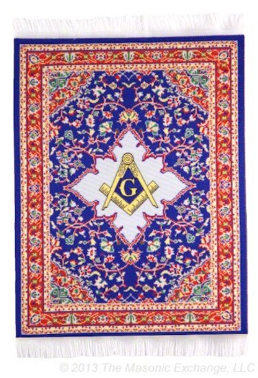 Square &amp; Compass Blue Carpet Masonic Mouse Pad