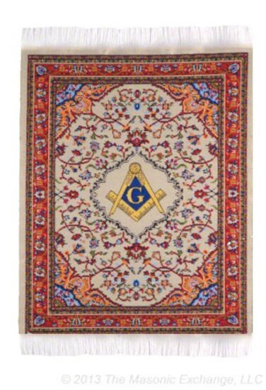 Square &amp; Compass Beige Carpet Masonic Mouse Pad