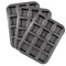 MUXHEL 3 Pcs 12-Cavity Brownie Pan with Dividers, 14&quot; &times; 10.5&quot; &times; 1.2&quot; Non-Stick All Edges Cupcake Pan, Black Carbon Steel Square Muffin Pan for Oven Baking