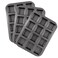 MUXHEL 3 Pcs 12-Cavity Brownie Pan with Dividers, 14" &times; 10.5" &times; 1.2" Non-Stick All Edges Cupcake Pan, Black Carbon Steel Square Muffin Pan for Oven Baking