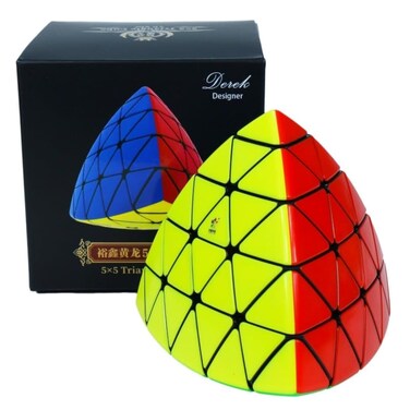 CuberSpeed YuXin 5x5 Pyraminx stickerless Magic Cube 5x5 Master Pyraminx Speed Cube