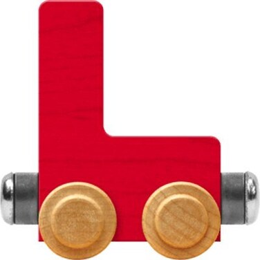 Maple Landmark NameTrains Bright Letter Car L - Made in USA (Red)
