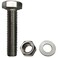3/8" -16 x 1". 304-STAINLESS STEEL BOLTS, NUTS &amp; WASHERS - 18-8 HEX HEAD Bolt - 304 Grade. General Purpose (10) Bolts + (10) Nuts + (10) Washers