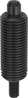 Kipp 03096-11105AL Stainless Steel Indexing Plungers Without Collar, Threaded Pin, 1 Size, J Style, Locking Pin Not Hardened, Inch, 3/8-24 Thread, 37 mm Length