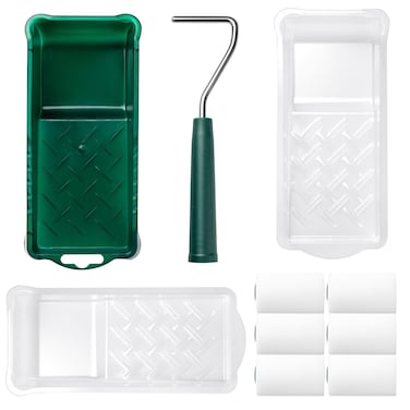 CoatPro Twools Foam Paint Roller, 2 Inch 10 Pack Small Paint Roller Kit with High-Density Foam Paint Roller, Paint Tray, Paint Tray Liner, Roller Frame, Mini Paint Roller for Painting Corners