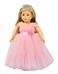 Girls Doll Clothes and Accessories , Princess Costume , Wedding Dress , Party Gown Dress for 18 inch Dolls (Pink)