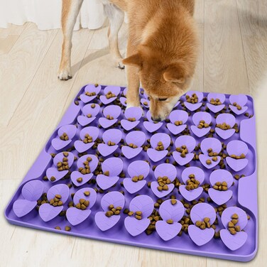 Femont Snuffle Mat for Large Dogs,Silicone Slow Feeder Lick Down Eating,Encourages Natural Foraging Skill,Relieving Stress,Interactive Feed Game Toy All Breed Dogs