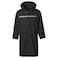Mens Long Hooded Safety Rain Jacket Waterproof Emergency Raincoat Poncho(Black,L)