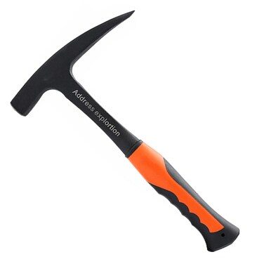 Jadeshay Rock Pick Hammer, Multi-Functional Carbon Steel Pointed Tip Geological Hammer, Ideal for Mineral &amp; Rock Exploration
