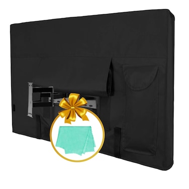 Easy-Going Outdoor TV Cover for 40 to 42 inches LCD, LED, Waterproof, Weatherproof and Dust-Proof TV Screen Protectors with Cleaning Cloth (42 inch,Black)