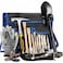 LASUK 17PCS Geology Rock Pick Hammer Kit, Gold Mining &amp; Prospecting Equipment Tool, including 32oz Hammer &amp; 3 PCS Digging Chisels Set, Shovel, Wooden Chisel, magnifying glass, Whistle, goggles