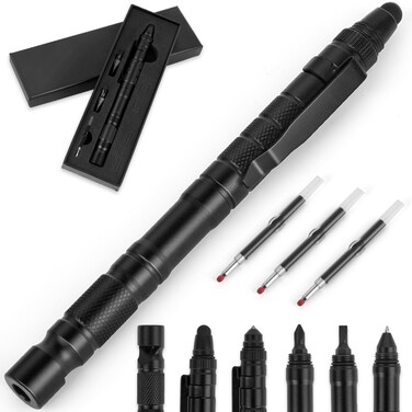 Stylus Pen Multitool Pen,Gifts for Him Cool Gadgets for Men, EDC Gear Survival Pen, Birthday Gifts for Men, Boyfriend, Husband, Dad Gifts Mens Gifts for Father, Grandpa