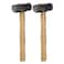 HARFINGTON 2pcs Engineers Hammer 2 Lb Powerful Strike Double Flat Face Sledge Forging Hammer with Comfortable Grip for Home Improvement General Repair Woodworking, Black Yellow