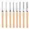Wood Turning Tool Professional Lathe Chisel Set DUDUYO 8pcs Included 2 Skew 1 Spear Point 1 Parting 1 Round Nose &amp; 3 Gouge Tools