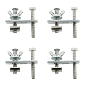 MTQY 4PCS 50x20x56MM Tabletop Clamp Platen Carver Platen Holder Carver Platen Fixing Fixture T Track Mini Fixing Clamp Kit Suitable for Woodworking or Metalworking