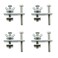 MTQY 4PCS 50x20x56MM Tabletop Clamp Platen Carver Platen Holder Carver Platen Fixing Fixture T Track Mini Fixing Clamp Kit Suitable for Woodworking or Metalworking