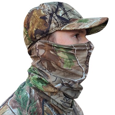 QuikCamo Camo Neck Gaiter Face Mask (Realtree Xtra Green)