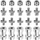 Anwenk 1/4 to 3/8 Screw Adapter Converter Threaded Screws Adapter Spigot Screw Mount Set for Camera Tripod Monopod Ballhead Flash Light Stand Shoulder Rig