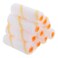 uxcell 10pcs 4 Inch Paint Roller Cover for Painting Wall Treatment Small Fabric Nap Roller Replacement for Door Trim Furniture Cabinets, White and Yellow