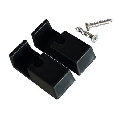 TANILES Replace Shower Door Wall Jamb Bumper Guide Black Pack of 2