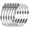 6 Pcs 6 Inch Hose Clamps Stainless Steel Heavy Duty Dryer Hose Clamp Duct Clamps, Large Adjustable Pipe Clamps Worm Gear Hose Clamps for Plumbing, Automotive