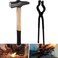 17 Inch V-Bit Bolt Blacksmith Tongs and Blacksmiths&acirc;&euro;&trade; Hammer 0000811-1500 Perfect for Assembled Bladesmith Blacksmith Forge Tong Tools Set Vise Tools Anvil Hammer (2-Pieces)
