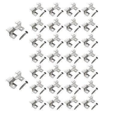 LQ Industrial 30pcs Decking Hidden Spacer Fastener Board Clip with Self-Tapping Screw 301 Stainless Steel DIY Hardware