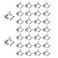 LQ Industrial 30pcs Decking Hidden Spacer Fastener Board Clip with Self-Tapping Screw 301 Stainless Steel DIY Hardware