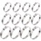 ISPINNER 12pcs 304 Stainless Steel Adjustable 27-102mm Range Worm Gear Hose Clamps Assortment Kit 2 Inch, 3 Inch, 4 Inch (Silver)