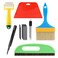 Wallpaper Smoothing Tools,Wallpaper Tool Kit with Wallpaper Squeegee,Seam Roller,Wallpaper Brush for Wallpaper Hanging,Wallpaper Paste,Smoothing Wallcovering(COLOR:multicolor)
