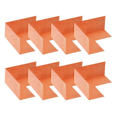 uxcell 8pcs Inside Waterproofing Corner Shower Seamless Corner Cover, Polyethylene Seamless Corner for Bathtub and Steam Room, Orange (Inside)