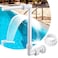 Pool Fountains for Above and Inground Pools Dual Spray Pool Waterfall Fountain Adjustable Waterfall Pool Sprinkler Fountain with Adapter Pool for Spa Relaxation Above Inground Pool(1 Head)