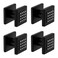 4 pcs Brass Square Body Spray Shower Jets High Pressure Adjustable Massage Spa Side Sprayer In Wall Shower Set, Matte Black Finish