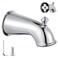 Enhon Tub Spout with Diverter, Classic Decorative 6 Inch Bathtub Faucet with Pull Up Diverter, Slip On Diverter Tub Spout Fits 1/2" Copper Water Tube(5/8" Diameter), 5/32" Hex Wrench (Polished Chrome)