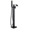 Senlesen Free Standing Tub Faucet Matte Black Floor Mounted Tub Filler Faucet Brass Bathroom Tub Faucets with Hand Shower