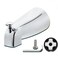QLXAQLX Slip Fit Tub Spout with Pull-Up Diverter for 1/2 inch Copper Tube,5.3 INCHES in Length,Easy to Install (for 1/2" Copper Water Tube,Not Applicable to Threaded Pipes) (Chrome)