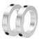 MECCANIXITY Shaft Collar 2 Inch Bore Zinc Plated Carbon Steel Set Screw Style Clamping Collars Silver 2 Pcs