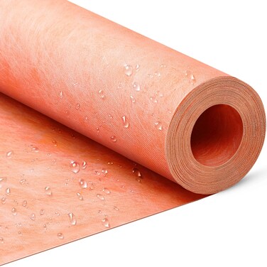 Landical 323 Sq ft/ 3.3 x 98.5 ft Waterproof Membrane for Bathroom Shower, Shower Waterproofing Tile Underlayment Membrane Bathroom Membrane for Sauna Bathroom Walls Polyethylene Fabric Roll