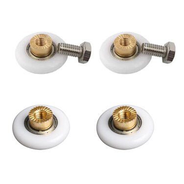 Helonge Shower Door Rollers, 4 Pcs 23mm Shower Door Rollers Runners Wheels Replacement for Bathroom Glass Shower Sliding Door